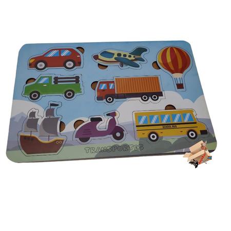 Imagem de Brinquedo Pedagógico Educativo Em Madeira Escolha o Seu: Letras, Números E Formas De Encaixe