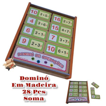 Jogo Dominó De Multiplicação Infantil Educativo Em Madeira - Bambinno -  Brinquedos Educativos e Materiais Pedagógicos