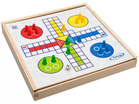 Brinquedo Pedagógico Madeira Jogo De Tabuleiro Passatempo 6 Em 1 Dama Ludo  Bingo - Xalingo, Magalu Empresas