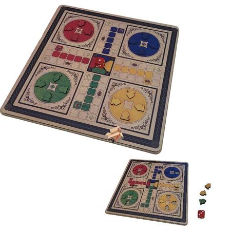 Jogo de Ludo em MDF Recreativos Melhores Brinquedos Educativos