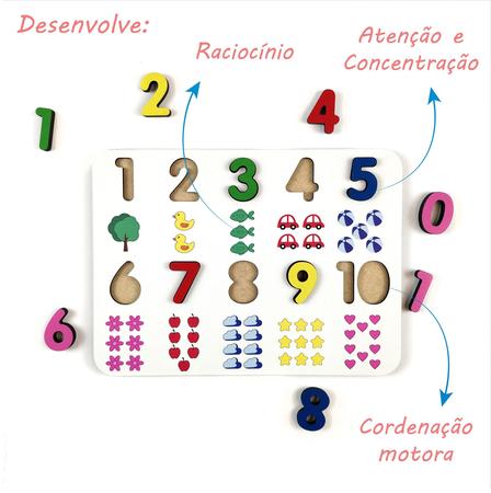 Jogo Educativo Infantil Alfabeto e Número Brinquedos Inteligente - MX  ESPAÇO DA MAGICA