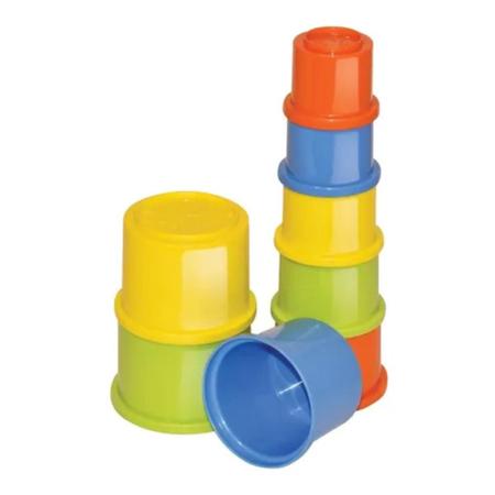 Imagem de Brinquedo pedagogico potes e cia encaixes pra empilhar