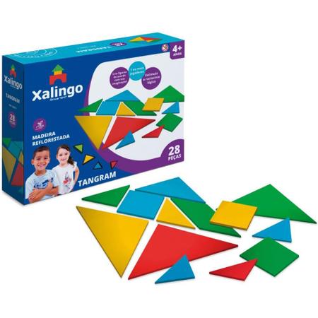 Imagem de Brinquedo Pedagogico Tangram 28PCS