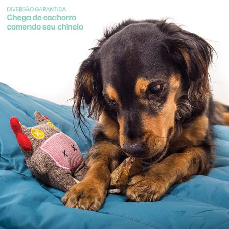 Brinquedo pelúcias Pet com apito e mordedor casco bovino HV - MADOG Imagem de Brinquedo pelúcias Pet com apito e mordedor casco bovino HV