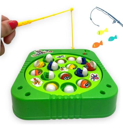 Nota (a cor é enviada aleatoriamente)Brinquedos de jogo para crianças Pesca  Pegar peixe Música de pesca maluca Brinquedos de pesca elétricos para cri  anças Jogo de quebra-cabeça giratório em 360° Meninas Meninos