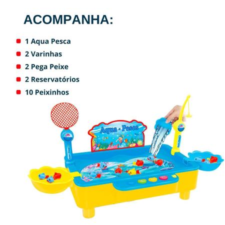 Pescaria Brinquedo Infantil com Ímã Jogo Infantil Pega Peixe Musical Mesa  Grande - Online - Jogo de Pesca - Magazine Luiza