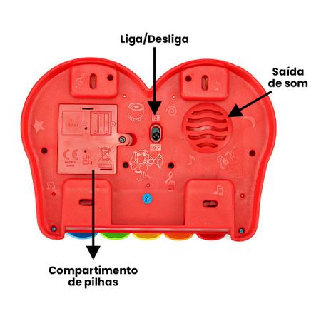 Brinquedo Para Bebê Educativo Piano Tambor Com Musica E Luz Teclado Infantil  Colorido - Toys - Piano / Teclado de Brinquedo - Magazine Luiza