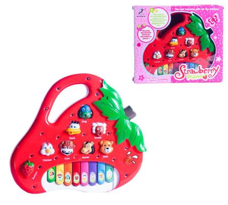 Brinquedo Teclado Piano Moranguinho Animais Musical Infantil - Cem  Tecnologias