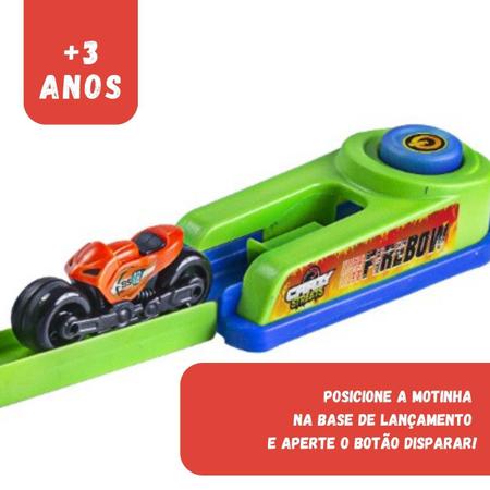 Pista Corrida Carrinho Brinquedo Infantil Looping 360 + 1 Moto Incluso no  Shoptime