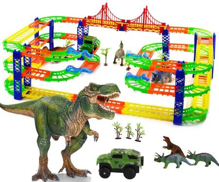 Pista Dinossauro Track Carro Brinquedo Jogo 116 Peças Oferta - Art Brink -  Pistas - Magazine Luiza