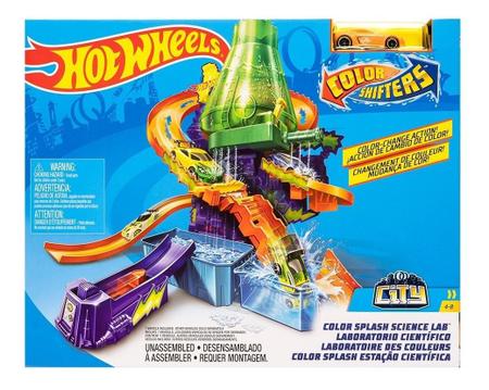 Pista Hot Wheels Colour Shifters Mattel Estação Científica - Carrinhos que  mudam de cor 