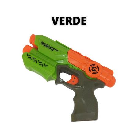 Arminha de Brinquedo Pistola Nerf Lança Dardos Tiro ao Alvo Azul + Munições