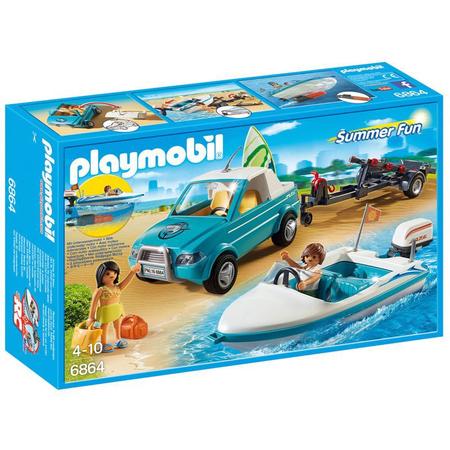 Brinquedo Playmobil Surfista com Pickup e Lancha 6864 Brinquedos