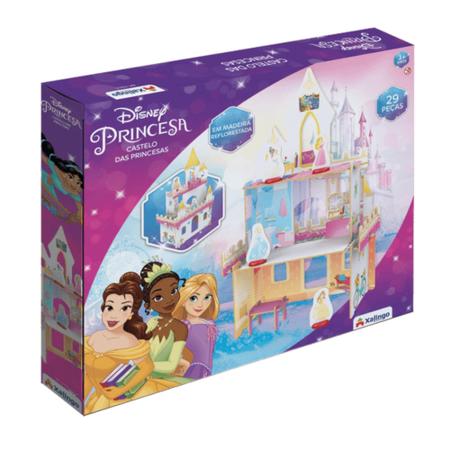 Imagem de Brinquedo Playset Castelo das Princesas Disney 29 Peças para Crianças a Partir de 3 Anos Xalingo - 13210