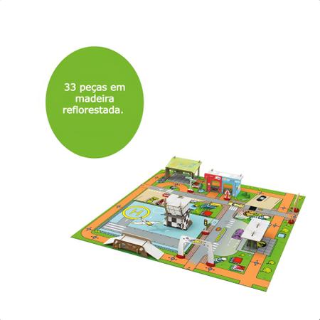 Imagem de Brinquedo Playset Hot Wheels New City 33 Peças Infantil +3 Anos Colorido Faz de Conta Xalingo - 17398