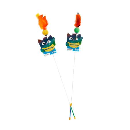 Brinquedo Plumas e Penas Varinha Mara para Gatos - Cores Sortidas Imagem de Brinquedo Plumas e Penas Varinha Mara para Gatos - Cores Sortidas