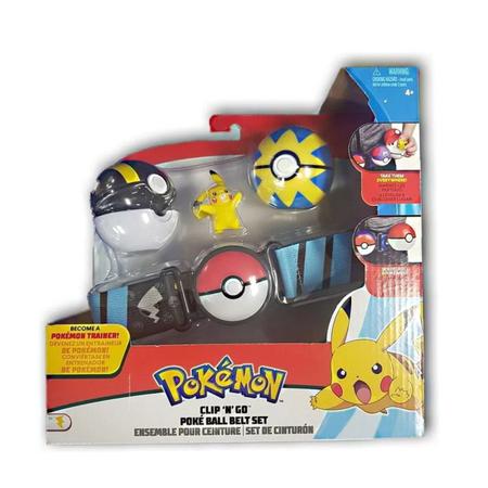 Brinquedo Pokemon Cinto Com Pokebola E Pikachu Sunny 2607