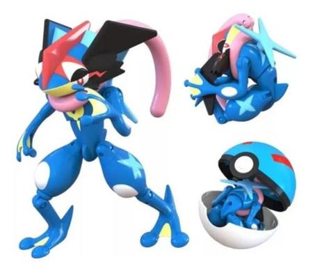 Brinquedo Pokemon Greninja Na Pokebola Boneco Articulado em