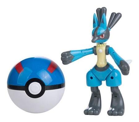 Brinquedo Pokemon Eevee Na Pokebola Boneco Articulado em Promoção