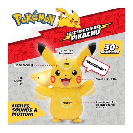 Pokemon - Meu Parceiro Pikachu com Som e Luz - Sunny - MP Brinquedos