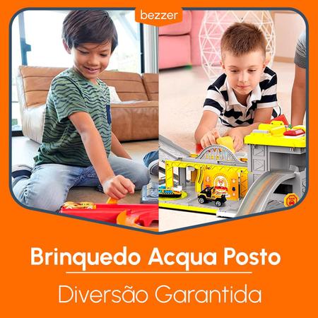 Pista De Carrinhos Posto De Gasolina 3 Andares Infantil Lava