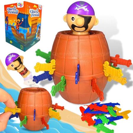 Imagem de Brinquedo Pula Pirata Jogo Barril Grande Crianças Brinquedos