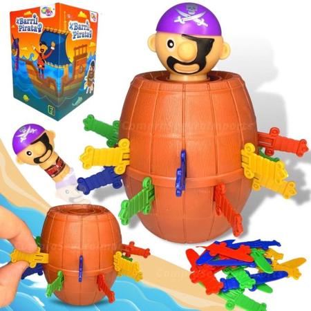 Imagem de Brinquedo Pula Pirata Jogo Barril Grande Crianças Brinquedos