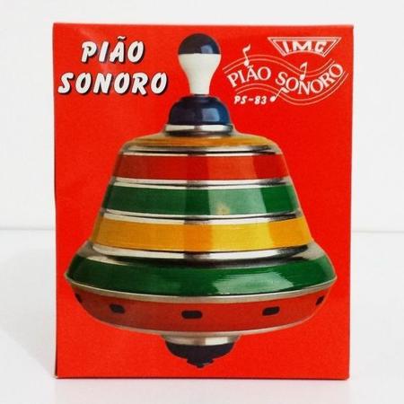 Brinquedo Pião Vintage - versareanosdourados