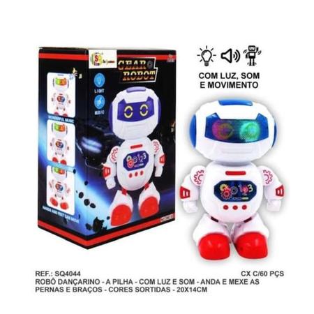 Brinquedo Robô Musical 360 Graus Com Som E Luz Ótimo Presente Brinquedo  Boneco Musical Com Luz Dance Robot Robô Que Dança DIA DAS CRIANÇAS