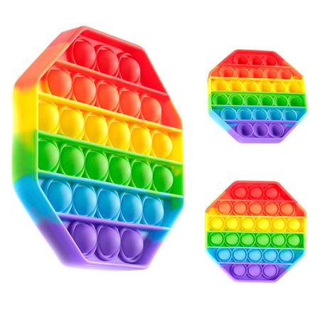 Imagem de Brinquedo Sensorial Pop It Tirar Estresse Colorido Octagono