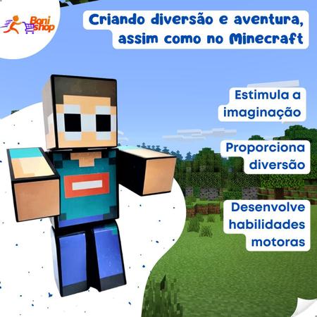 Boneco do minecraft quadrado brinquedo