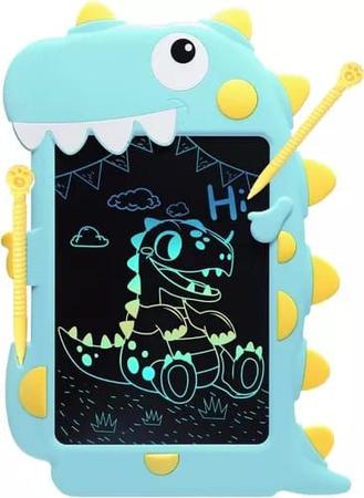 Brinquedo Tablet Mágico Dinossauro Com Canetinha- Verde água - TOYS Imagem de Brinquedo Tablet Mágico Dinossauro Com Canetinha- Verde água