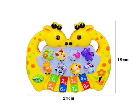 Imagem de Brinquedo Teclado Infantil Musical Bebê Educativo Girafinha