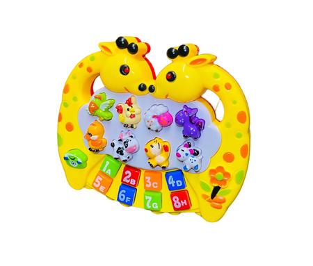 Imagem de Brinquedo Teclado Infantil Musical Bebê Educativo Girafinha