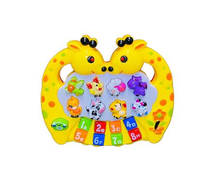 Teclado Piano Musical Bebê Brinquedo Infantil Som Girafa – Atalante