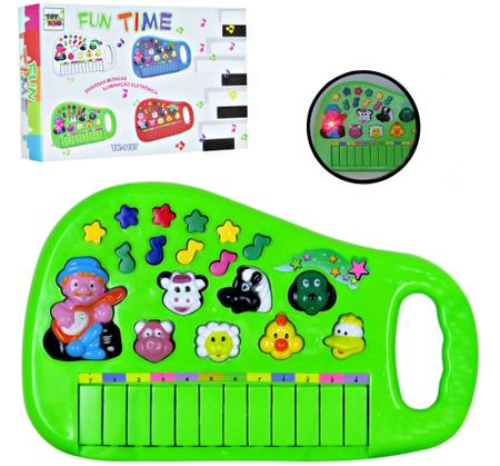 Piano Infantil Teclado Música Educativo Brinquedo Fazendinha