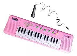 Brinquedo Teclado Piano Infantil 32 Teclas Com Microfone (ROSA)