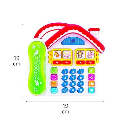 Imagem de Brinquedo Telefone Musical Bebês Jogos Educativos Luz E Sons