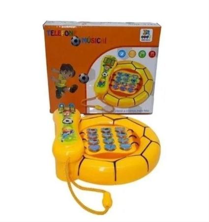 Imagem de Brinquedo Telefone Musical Sons E Luzes Amarelo Menino Jr