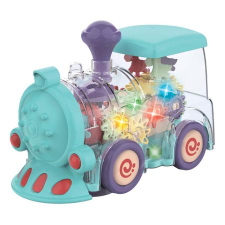 Brinquedo Trem Trenzinho Brinquedo Locomotiva C Luz DM - Loja Zuza  Brinquedos