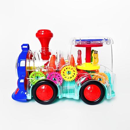 Brinquedo Infantil Trem Set Clássico à Pilhas com Som - Cor Vermelho