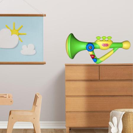 Imagem de Brinquedo Trompete Infantil Musical Com Luz E Som 