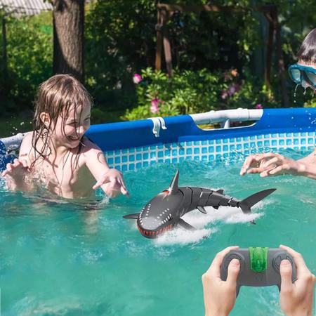 Imagem de Brinquedo Tubarão Controle Remoto Shark Dágua Recarregável