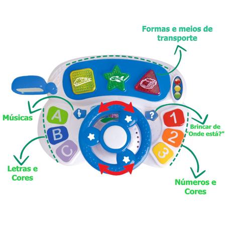 Imagem de Brinquedo Volante Educativo Bebê Som Luz Letras Cores Formas