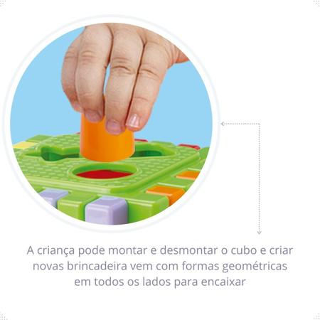 Imagem de BrinquedoCubo Didático Colorido Aprendizado Divertido Bebês
