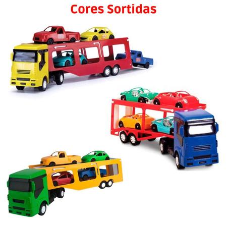 Brinquedos Caminhão Cegonha Brinquedo Grande Com 4 Carrinho Kit Completo, Magalu Empresas