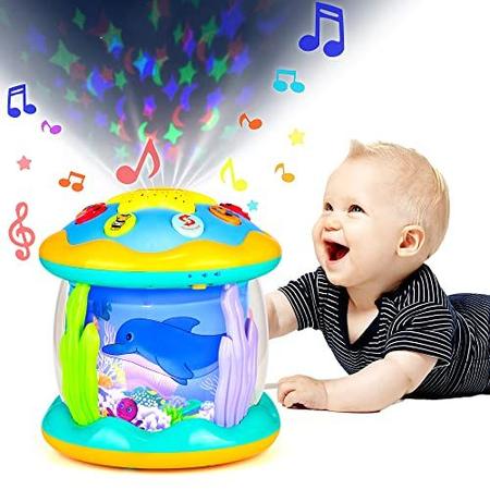 Brinquedos de bebê de 6 a 12 meses musicais iluminam tempo de