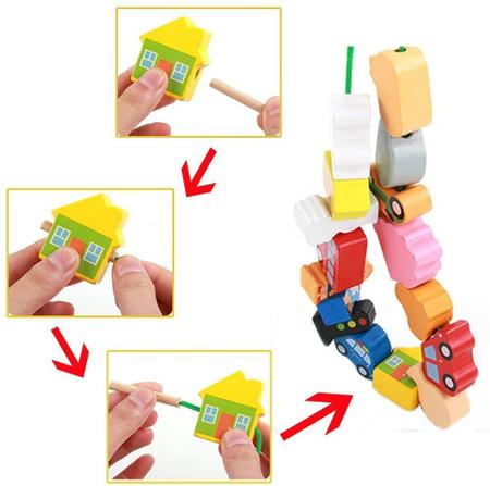 Imagem de Brinquedos educacionais de madeira Cor de forma de madeira classificando pré-escolares empilhamento blocos de crianças quebra-cabeças Brinquedos desenvolvimento infantil brinquedos para habilidades motoras finas presentes de aniversário para meninos e