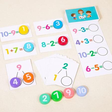 Imagem de Brinquedos Educativos de Matemática Infantil - Jogo de Correspondência e Cognição de Números