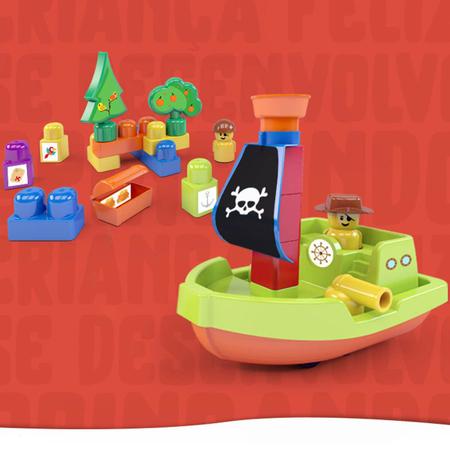 Imagem de Brinquedos Educativos De Montar Para Crianças Ilha do Pirata